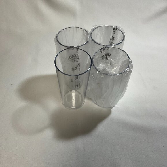 Tupperware Sheerly Clearly Elegant Acrylic 14 oz 400 ml Tumbler set Of 4 - Picture 2 of 3